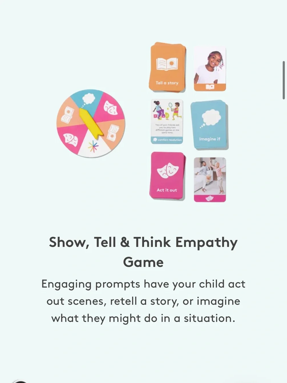 Lovevery Show, Tell, and Think Empathy Game for age 4